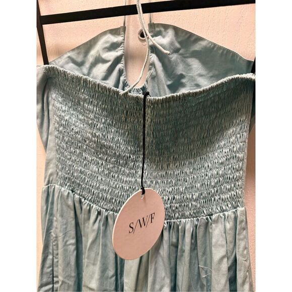 SWF Tie Up Tiered Maxi Dress Wedding Guest  Vacation Beach Dress size S NWT $409 - Picture 6 of 6